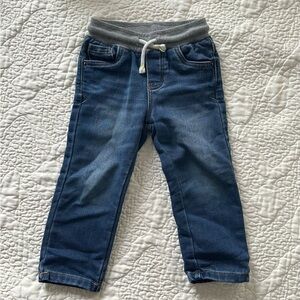 Cat & Jack Blue Jeans with Gray Waistband